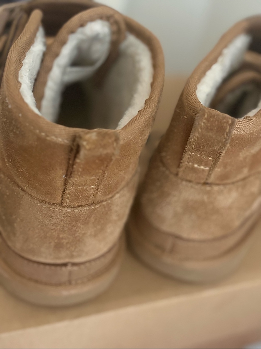 UGG Kids Chestnut Suede Hook-and-Loop Ankle Boots - Picture 2 of 4